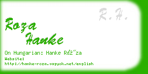 roza hanke business card